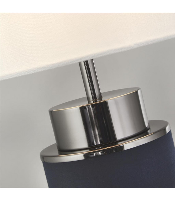 Lampada da tavolo Flask Plastica, tessuto, acciaio dolce Nichel bianco, blu, nero 1 lampadina 49cm