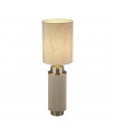 Lampe de table Flask Plastique,tissu,acier doux Nickel blanc,satiné,Hesse 1 ampoule 49cm
