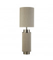 Flask table lamp Plastic, fabric, mild steel White nickel, satin finish, Hesse 1 bulb 49cm