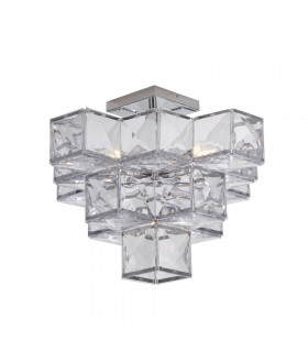 Glacier Deckenleuchte Stahl Chrom 5 flammig 39cm