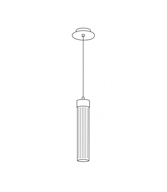 Suspension design Raggio Feuille d'or 1 ampoule 28cm