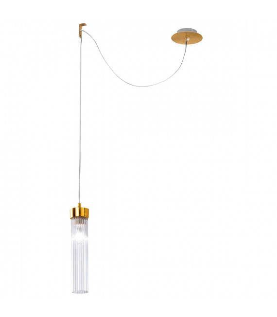Lámpara colgante de diseño Raggio Pan de oro 1 bombilla 28cm
