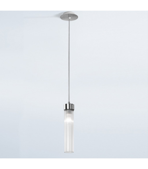Lámpara colgante de diseño Raggio Hoja de plata 1 bombilla 28cm