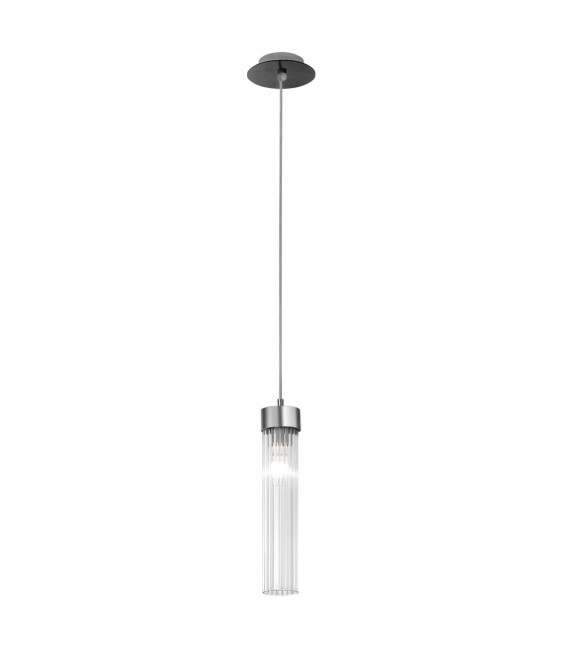 Sospensione design Raggio Marrone spazzolato 1 lampadina 28cm