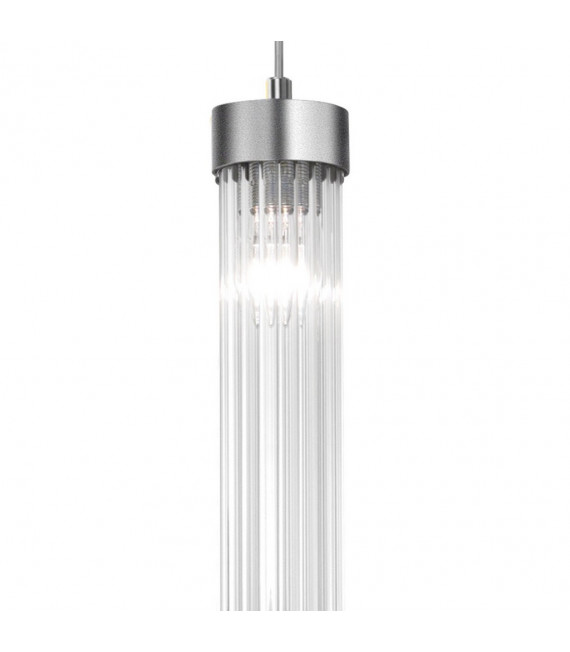 Design Pendelleuchte Raggio Braun gebürstet 1 Birne 28cm