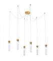 Suspension Raggio Feuille d'or 6 ampoules 28cm