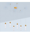 Raggio pendant lamp Gold leaf 6 bulbs 28cm