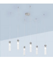 Suspension Raggio Feuille d'argent 6 ampoules 28cm