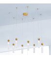 Raggio pendant lamp Gold leaf 8 bulbs 28cm