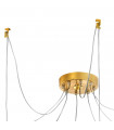 Suspension Raggio Feuille d'or 8 ampoules 28cm