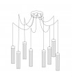 Raggio pendant lamp Gold leaf 8 bulbs 28cm