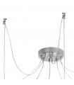 Suspension Raggio Feuille d'argent 8 ampoules 28cm