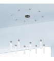 Suspension Raggio Brun brossé 8 ampoules 28cm