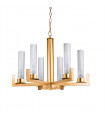 Suspension Raggio 6 ampoules Feuille d'or