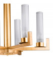 Suspension Raggio 6 ampoules Feuille d'or