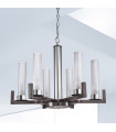 Raggio pendant light Brushed brown 6 bulbs 57.5cm