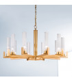 Suspension Raggio 10 ampoules Feuille d'or