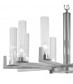 Suspension Raggio Feuille d'argent 10 ampoules 57,5cm