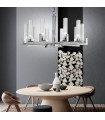 Raggio pendant lamp Silver leaf 10 bulbs 57.5cm