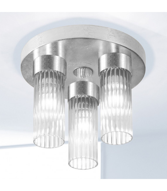 Ceiling light Giro Silver leaf 3 bulbs 21.5cm