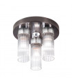 Plafonnier Giro Brun brossé 3 ampoules 21,5cm