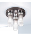 Plafonnier Giro Brun brossé 3 ampoules 21,5cm