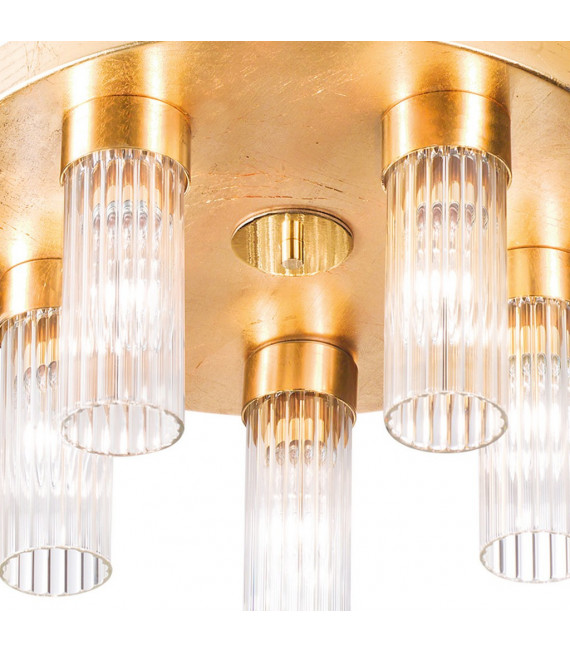 Ceiling light Giro Gold leaf 5 bulbs 21.5cm