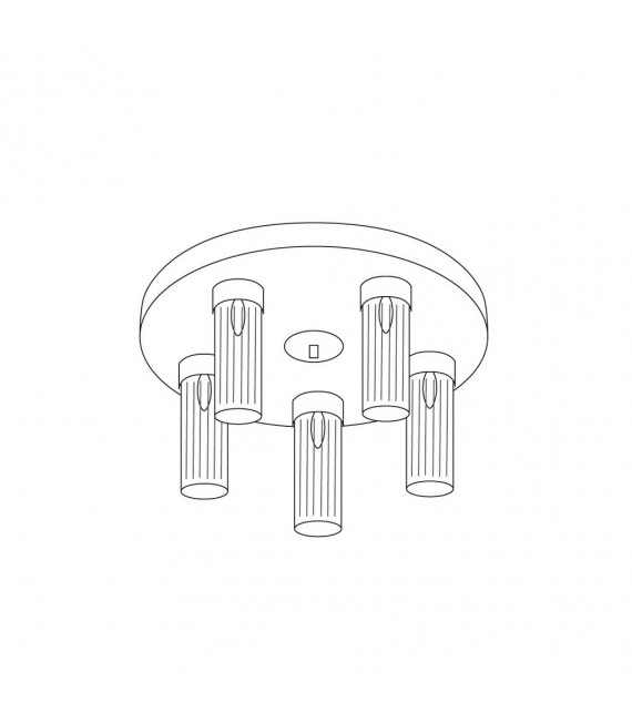 Ceiling light Giro Gold leaf 5 bulbs 21.5cm