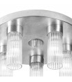 Plafonnier Giro 5 ampoules Feuille d'argent