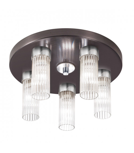 Giro ceiling light 5 bulbs Brushed brown