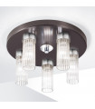 Plafonnier Giro 5 ampoules Brun brossé