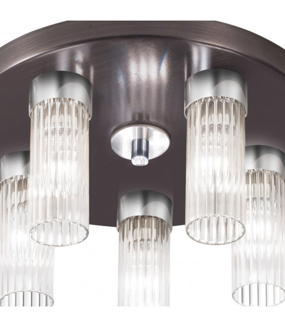 Giro ceiling light 5 bulbs Brushed brown