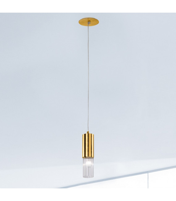 Design suspension Giro 1 bulb Gold leaf