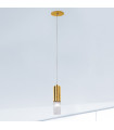 Suspension design Giro 1 ampoule Feuille d'or