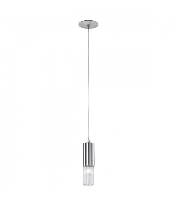 Suspension design Giro 1 ampoule Feuille d'argent