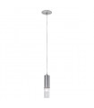 Suspension design Giro 1 ampoule Feuille d'argent