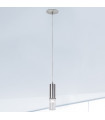 Suspension design Giro 1 ampoule Feuille d'argent