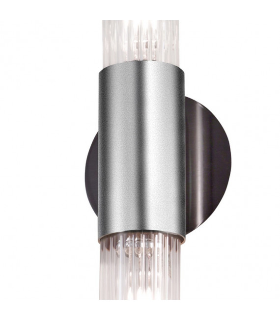 Aplique Giro Marrón Cepillado 2 bombillas 36cm
