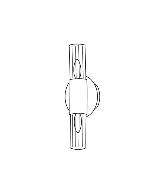 Applique Giro Marrone spazzolato 2 lampadine 36cm