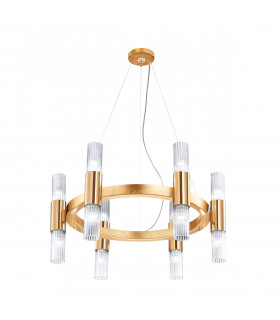 Applique Giro foglia oro a 12 luci