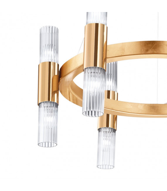 Aplique de pared Giro 12 luces pan de oro