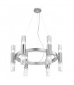 Giro 12-light silver leaf wall light