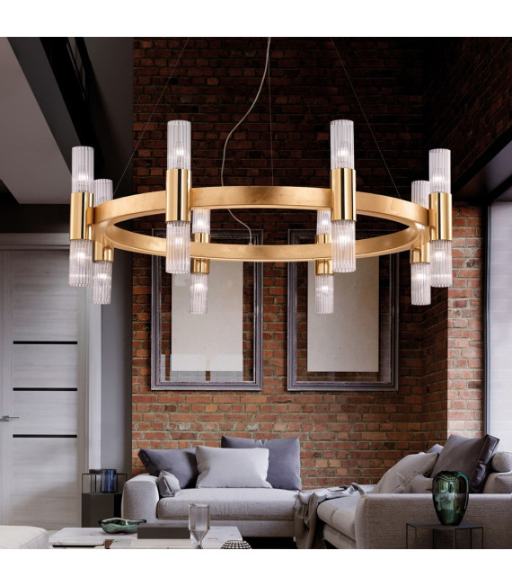 Applique murale Giro 16 ampoules Feuille d'or