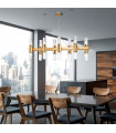 Giro pendant lamp 16 gold leaf bulbs