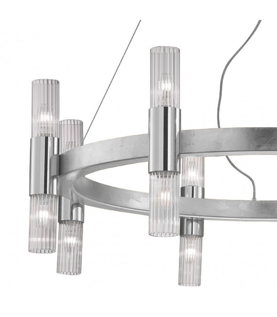 Giro 16-Light Silver Leaf Wall Sconce
