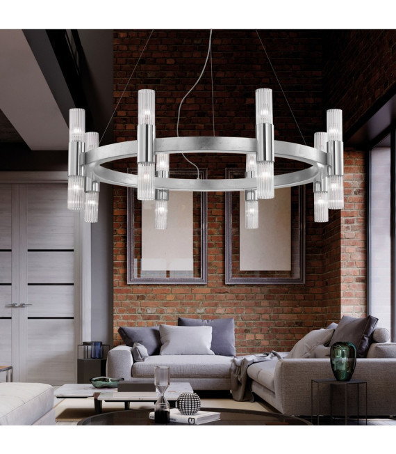 Giro 16-Light Silver Leaf Wall Sconce