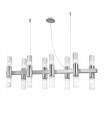 Giro pendant lamp 16 gold leaf bulbs