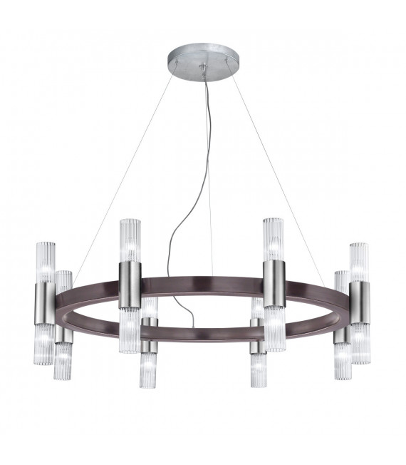 Giro 16-light wall light Brushed brown