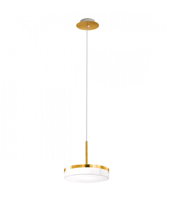 Suspension Solis 1 ampoule Feuille d'or
