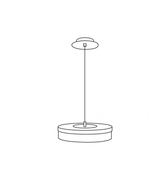 Solis pendant lamp 1 bulb gold leaf
